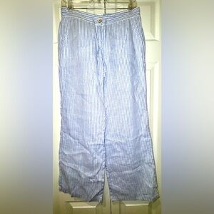 Tommy Bahama “Two Palms” Linen Pants XS Blue & White Stripes Linen